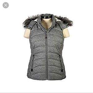 NWOT Green Tea Heather Grey Puffer Vest